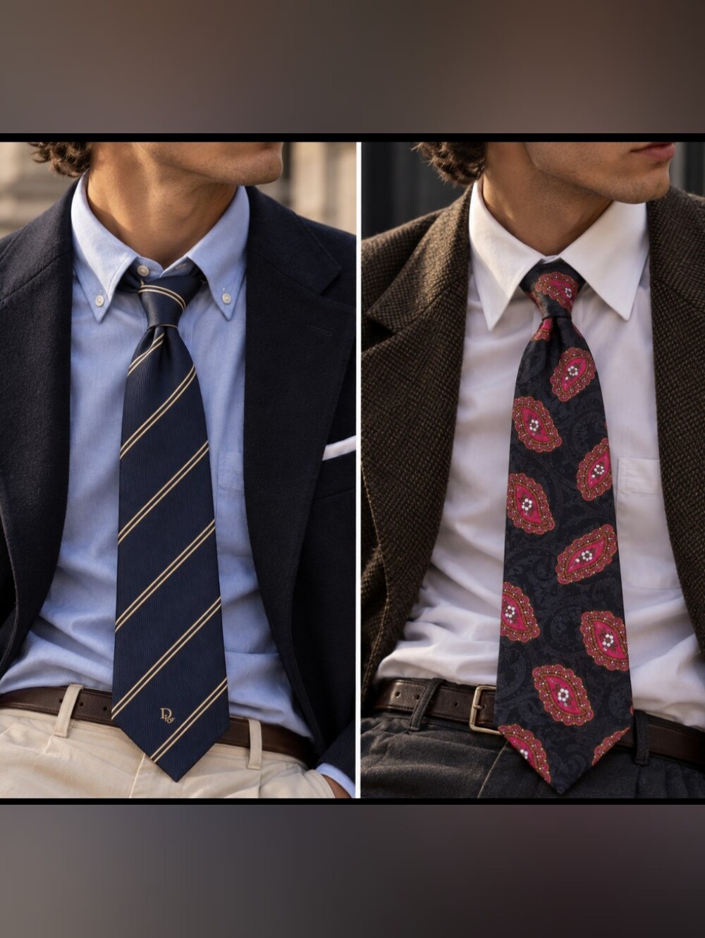 (2) Vintage Dior Men's Ties